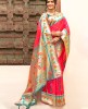 Best Pink & Rama Paithani Pure Silk With Weaving Zari Work Saree & Tessels on Pallu