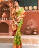 Designer Light Green Pure Floral Weaving Paithani Silk Saree with Rich Pallu & Tessels