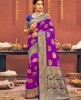 Pure Banarasi silk woven saree with rich pallu