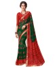 Traditional Bandhani Print Sarees with fancy lace work