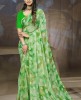 Flirty Green Printed Georgette saree with blouse