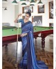 Classic Sky blue Georgette krochet work saree with blouse