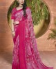 Fancy Shimmer Georgette Floral Printed Saree With Viscose Border